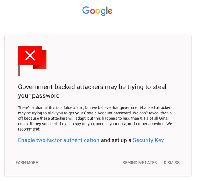 Google overheid waarschuwing