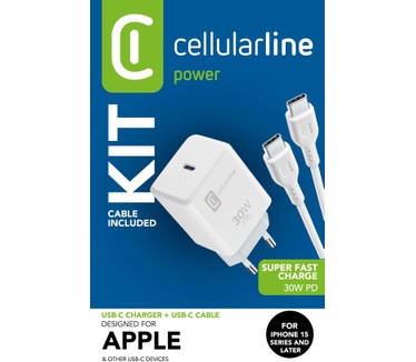 Cellular Line USB-C Charger Kit 30W