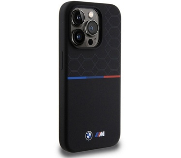 BMW M Silicone Back Case - Apple iPhone 15 Pro Max (6.7") - Zwart Zwart