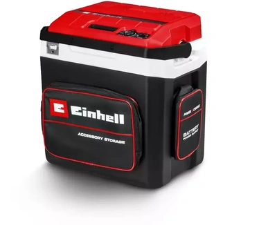 Einhell Accu Koelbox TE-COL 18/27 Li Solo Power X-Change (18 V, 27 liter, koel en warm houden, hybride 12 V voor Auto, 230 V stroomaansluiting, incl. opbergvakken, zonder accu)