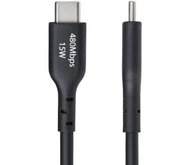 Startech.com 3m USB-A naar USB-C Laadkabel, USB-A naar USB Type-C Oplaadkabel, Opladen & Synchroniseren, Fast Charge 3A, USB 2.0 Data Transfer Kabel, TPE Mantel, Zwart