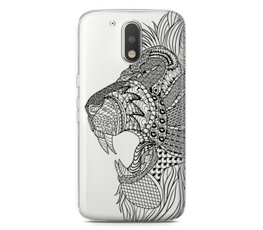 Just in Case Motorola Moto G4 Play Hoesje Leeuw Mandala