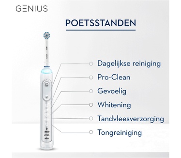Oral-B Genius 10000N Elektrische Tandenborstel Wit Powered By Braun