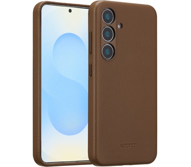 Accezz MagSafe Leather Backcover Samsung Galaxy S25 - Coffee Brown