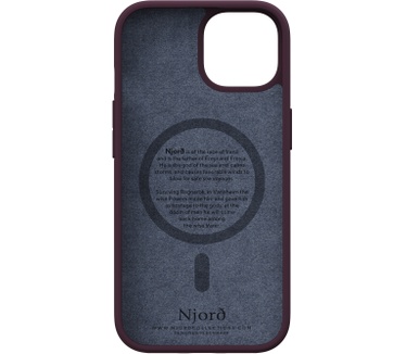 Njord byElements Salmon Leather Magsafe Case for iPhone 15, Rust