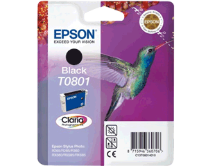 Epson T0801 kolibri zwart cartridge