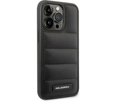 Karl Lagerfeld Quilted Puffy Back Case - iPhone 14 Pro - Zwart Zwart