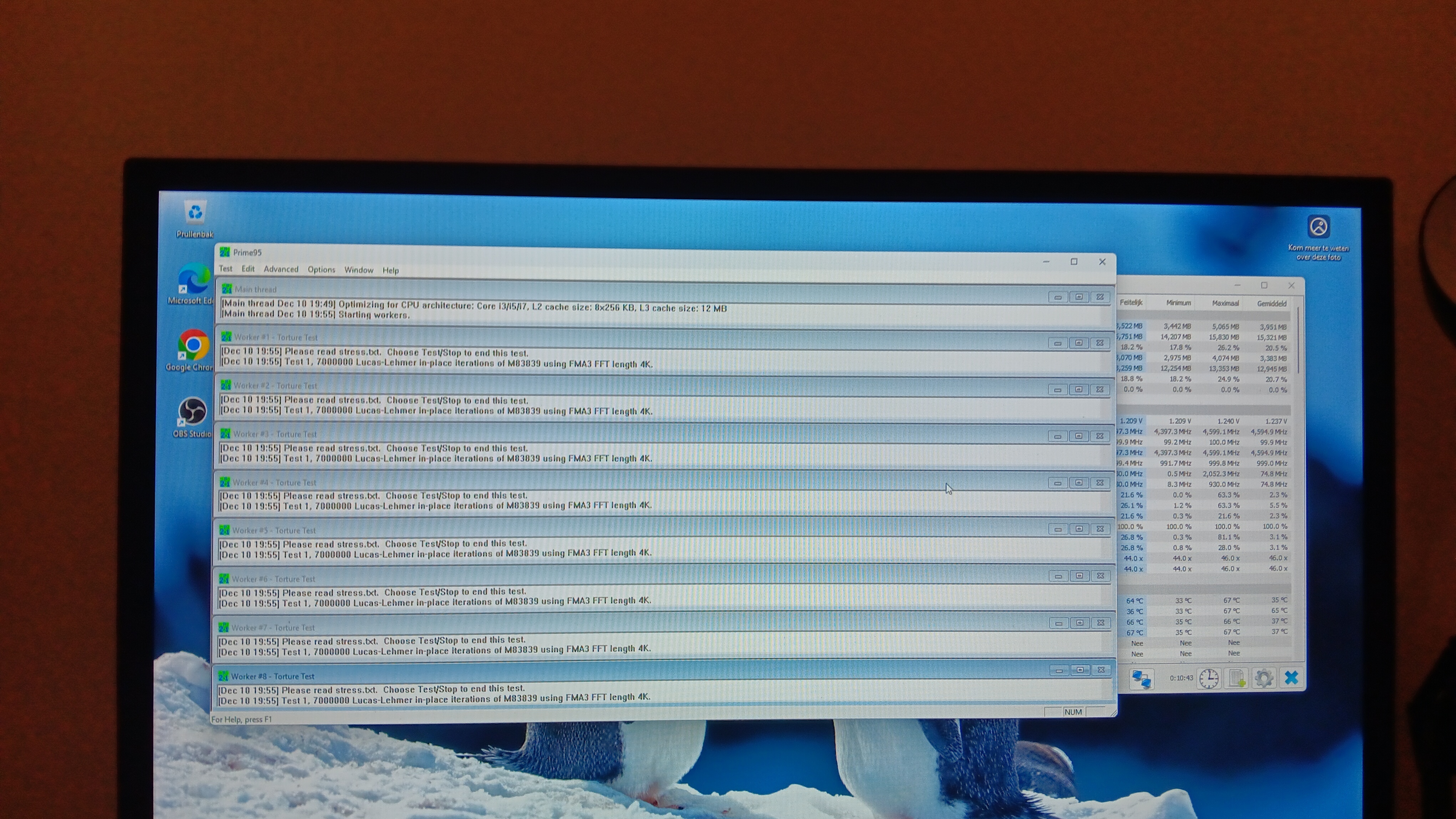 PC loopt vast bij stressen met Prime95 - Processors, moederborden en ...
