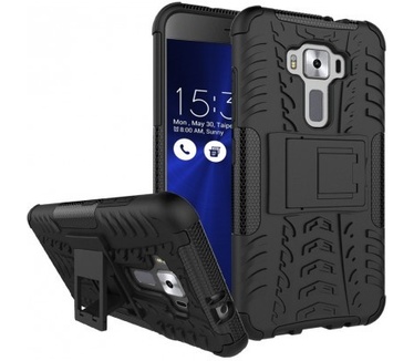 qMust Asus Zenfone 3 (5.2 inch) ZE520KL Rugged Hybrid Case - Dual Protection - Zwart