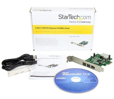 Startech.com StarTech 3 Port 2b 1 a 1394 PCI Express FireWire Card