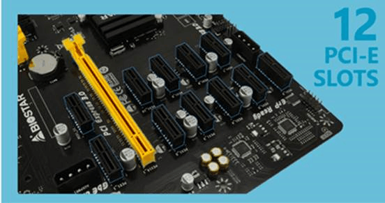 Biostar-mobo met 12 pci-e-slots