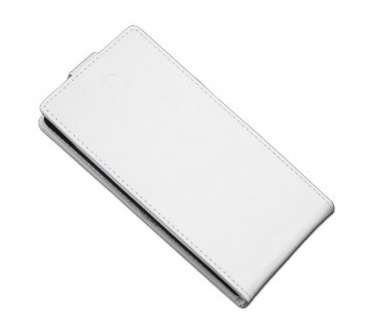 qMust Wileyfox Swift Flip Case - hoes met plakstrip - White