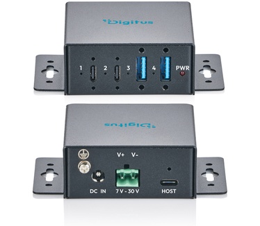 Digitus USB 3.2 Gen 1 Compact Industrial Hub, 4-Port
