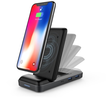 Hyper Drive 7.5W Wireless Charger USB-C Hub