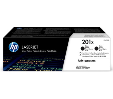 HP Color LaserJet Pro 201X Zwart hoge capaciteit, 2-pack