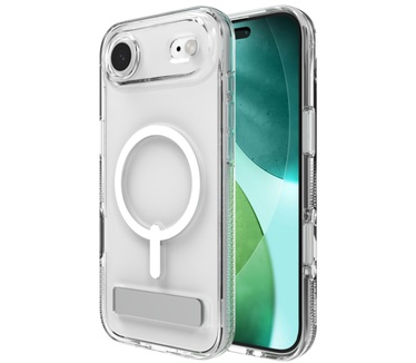Zagg Crystal Palace Snap Kickstand (Button Cover) (iPhone 17) Transparant
