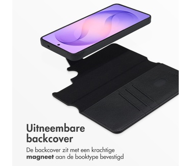 Accezz Leather Bookcase 2-in-1 met MagSafe Samsung Galaxy S26 Ultra - Onyx Black