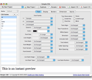 Simple CSS screenshot