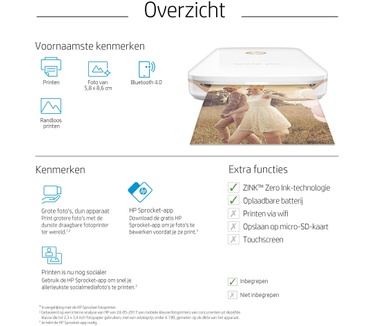 HP Sprocket Plus Zwart