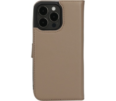 Mobiparts Leather 2 in 1 Wallet Case Apple iPhone 15 Pro Max Taupe