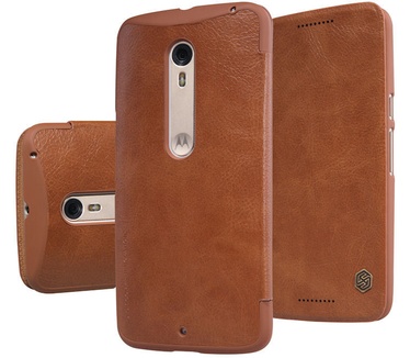 Nillkin Qin PU Leder Book Case voor Motorola Moto X Style - Bruin