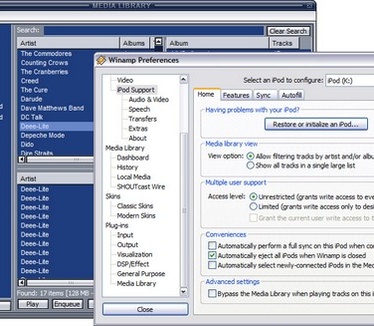 Winamp iPod Plugin 3.00 - instellingen (resized)