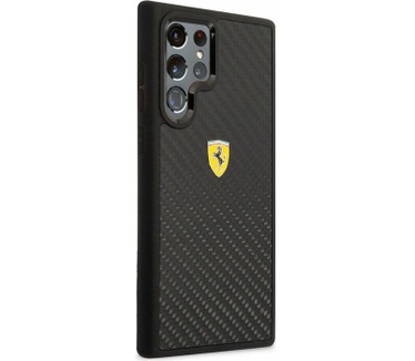 Ferrari SF Carbon Hard Case - Samsung Galaxy S22 Ultra - Zwart Zwart