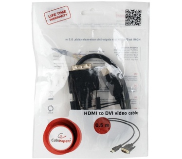 Gembird CC-HDMI-DVI-0.5M Zwart