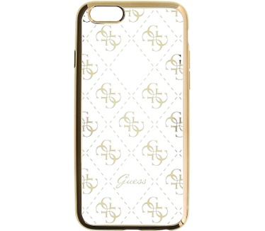 Guess 4G Folio TPU BackCover voor Apple iPhone 6(S) 4,7" - Goud Goud
