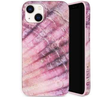 Selencia Aurora Fashion Backcover iPhone 13 - Duurzaam hoesje - 100% gerecycled - Ocean Shell Purple