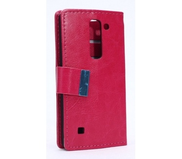 Kees Lederlook Portemonnee Hoesje LG Spirit - Roze
