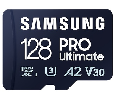 Samsung Pro Ultimate microSD card 128GB + USB-adapter
