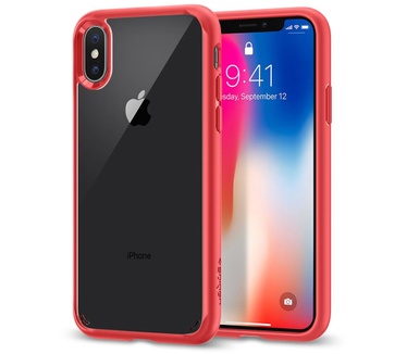 Spigen Apple iPhone X Hoesje Ultra Hybrid Rood