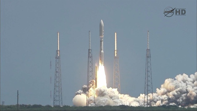 Lancering van ruimtesonde Juno aan boord van een Atlas V-raket
