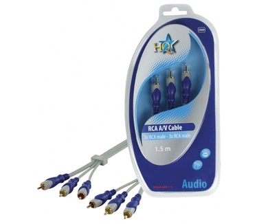 HQ Products 3x RCA/3x RCA, 1.5m