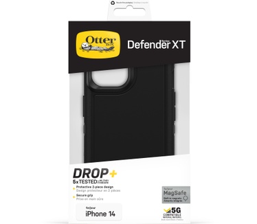 Otterbox OtterBox Defender XT-hoes voor iPhone 14/iPhone 13 met MagSafe, schokbestendig, valbestendig, ultrarobuust, 5x getest volgens militaire standaard, Zwart