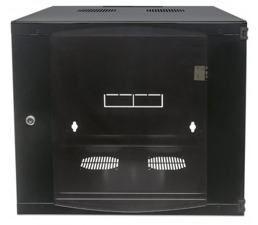 Intellinet 19" Double Section Wallmount Cabinet, 15U, 450mm depth, Flatpack, Black