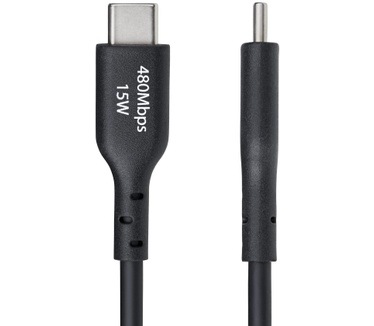 Startech.com 2m USB-A naar USB-C Laadkabel, USB-A naar Type-C Oplaadkabel, 3A Fast Charge, USB 2.0 Data Transfer Kabel, TPE Mantel, M/M