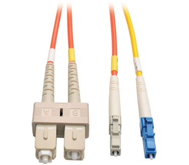 Tripp-Lite LC - SC, m-m, 3m Geel, Grijs, Oranje