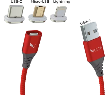 VOLTA 2.0 + 3 tips, 2m, 3A Rood