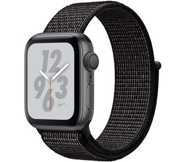 Apple Watch Series 4 Nike+ (Geweven sportbandje, 40mm) Grijs (Zwart)