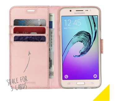 Accezz Wallet Softcase Bookcase Samsung Galaxy J5 (2016) (Galaxy J5 (2016)) Rosé Goud