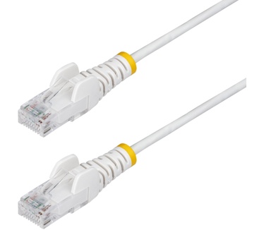 Startech.com 1m Dunne CAT6 Ethernet Kabel, Wit, Snagless, 100W PoE, UTP, LSZH, 28AWG Pure Koperdraad, Slim RJ45 Netwerk Patchkabel met Trekontlasting, Fluke Getest