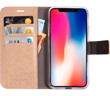 Mobiparts Saffiano Wallet Case Apple iPhone X, iPhone XS Copper