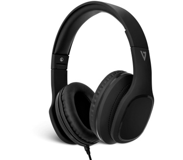 V7 Over-Ear Headphones with Microphone - Black