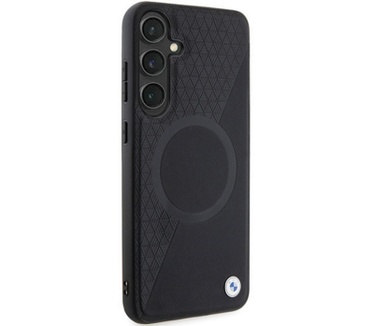 BMW Signature Textured Back Case - Samsung Galaxy S24 Plus Zwart Zwart