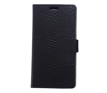 qMust Huawei Y625 Wallet Case - hoesje met stand - Crocodile Black
