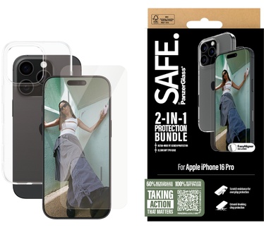 PanzerGlass SAFE by PG 2-in-1 Bundle iPhone 16P 6.3