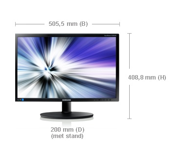 Samsung S22B220BW Zwart