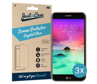 Just in Case LG K10 (2017) Screenprotector - 3 stuks - Crystal Clear